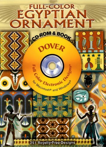 full color egyptian ornament cd rom and book dover electronic clip art