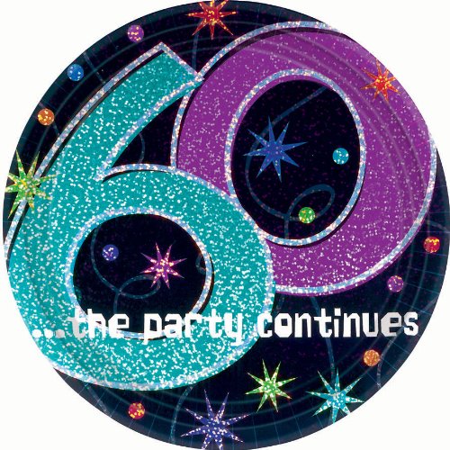 The Party Continues 60th Plates 8ct