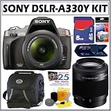 Sony Alpha A330Y 10.2 MP Digital SLR Camera with Super SteadyShot INSIDE Image Stabilization and 18 55mm and 55 200mm Lenses+ 8GB Photography Accessory Kit Sony Alpha A330Y 10.2 MP Digital SLR Camera with Super SteadyShot INSIDE Image Stabilization and 18 55mm and 55 200mm Lenses+ 8GB Photography Accessory Kit sony alpha a330