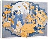 Canvas Prints of Kissing In Autumn 1908 from Mary Evans