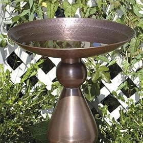 Birdbath - Hammered Copper - Achla
