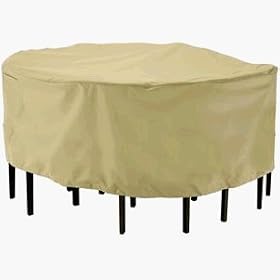 Terrazzo Patio Table and Chair Set Cover, Round, Medium by Classic Accessories