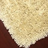 3 x 5 Euro Shag Rug, Cottage White, Cotton Backing 3 x 5 Euro Shag Rug, Cottage White, Cotton Backing