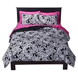 Xhilaration® Damask Comforter Set - Black/White (Twin XL)