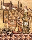 IMAGE OF Flavors of Tuscany I MUSEUM WRAP CANVAS Print With Added Heavy BRUSHSTROKES Charlene Audrey 16x20