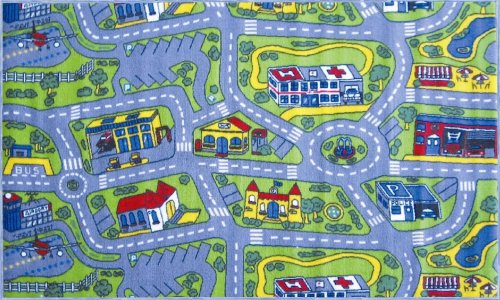 Childrens Toyshop  Toys : LA Rug Driving Time Rug 19"x29"