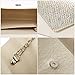 Anladia Large Ladies Evening Satin Bridal Diamante Clutch Bag Prom Envelope Handbag