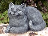 Eigenschaften Tiefes Kunsthandwerk GbR  / Steinfigur Tierfigur Katze liegend schiefergrau