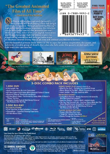 Snow White and the Seven Dwarfs (Two-Disc Blu-ray/DVD Combo + BD Live w/ Blu-ray packaging) image