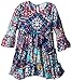 Rare Editions Little Girls' Printed Knit Dress with Faux Fur Vest