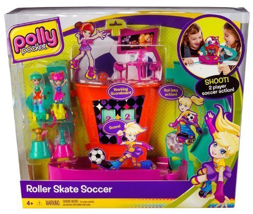 Polly Pocket Roller Skate Soccer Doll Play Set