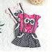 Baby Girls Kids Polka Dot One-pieces Dress Skirt Summer Dress Belt Clothing 2-6y (2-3 Years, rose)