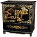 Finest Best Romantic Gifts Her Girlfriend - 16" Empress Fine Lacquer Jewelry Chest Box - Black Crackle