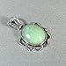 Aventurine Sterling Silver Plated Pendant - Lady title=
