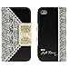 ABC Black Fashion Girl Woman Fresh Sweet Cute Flip Wallet Leather Case Cover for Iphone 4 4s 4g