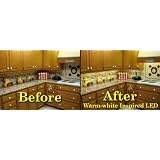 SuperDeluxe21LEDUnderCabinetLightingKitwithDimmerSwitchesWarmWhite