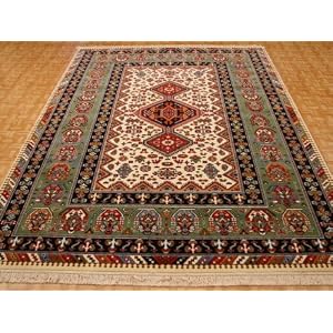 8'2 x 11'6 Ivory Persian Shiraz Rug