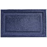 InterDesign Microfiber Spa Bath Rug, 34 x 21-Inch, Navy