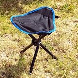 2 x Folding Fishing Camping Outdoor Hiking Stools Black