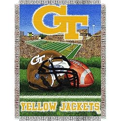 Georgia Tech Yellowjackets NCAA Woven Tapestry Throw (Home Field Advantage) (48x60")"