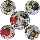 Certified International Corp 89230 Certified International Botanical Veggies Pasta Set, Multicolored, 5 Piece