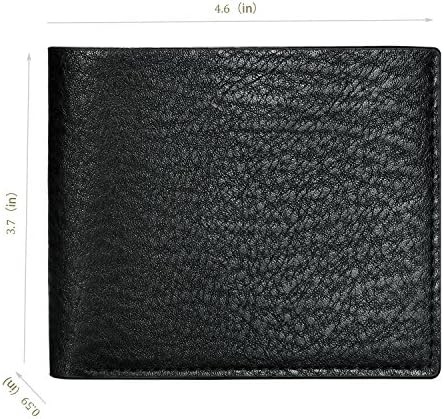 Leather Wallets for Men - Bifold Wallet Money Clip - Burse for Men with Gift Box (black)