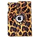 HDE iPad Mini Tablet Case 360 Rotating Flip Stand Folding Folio Magnetic Cover PU Leather for Apple Mini 2/3 Retina (Leopard Print)