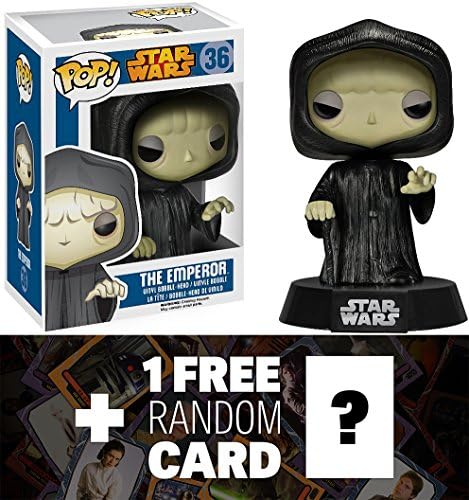Emperor: Funko POP! x Star Wars Vinyl Bobble-Head Figure w/ Stand + 1 FREE Official Star Wars Trading Card Bundle [40727]