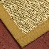 IMAGE OF Half Panama 3' x 5' Seagrass Rugs, Sage/Khaki Border