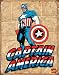Captain America Comic Distressed Retro Vintage Tin Sign