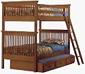 Furniture Basics Woodland Pecan Mission Bunk Bed