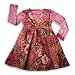 Lipstik - Girls Long Sleeve Dress, Pink, Brown