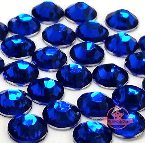 750 pcs CAPRI BLUE 6mm DIY Resin Round Rhinestones Gems 14 facets Flatback *ship with FREE GIFT from GreatDeal68*
