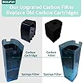 Beaufan 8 Pack Sponge Filters Compatible with Penn-Plax Cascade 600 Filter, 4 Pack Carbon Filters & 4 Pack Foam Filters 