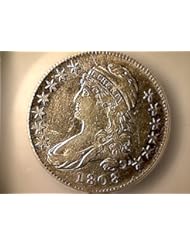 Coins: 1808 Capped Bust Half Dollar AU-50 ICG