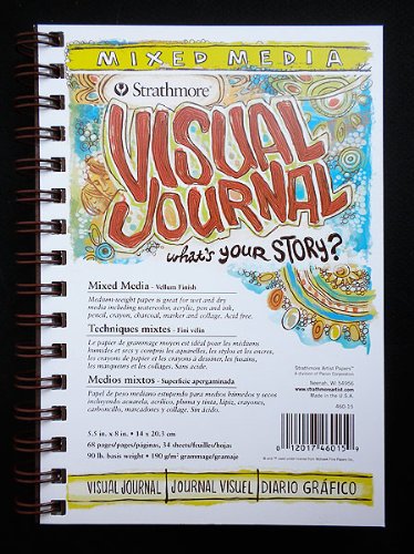Strathmore Visual Journal- 90lb Mixed Media Paper 5.5x8 Inch