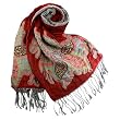 100% Viscose Double-sided Large Flowers Fringed Long Scarf Shawl - Various Colors Available