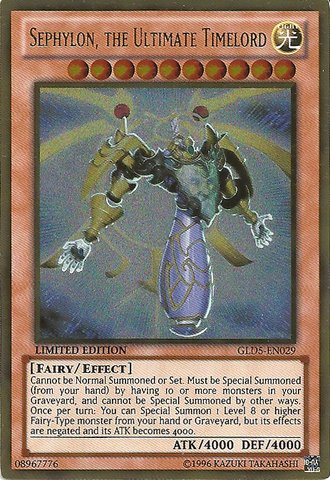 Yu-Gi-Oh! - Sephylon, the Ultimate Timelord (GLD5-EN029) - Gold Series: Haunted Mine - Limited Edition - Gold Rare On Sale