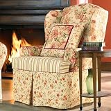 Paige Wing Chair Slipcover - Cream Multi