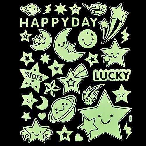 New set Glow In the Dark Universe Moon Star Planet Stickers for Home Bedroom Wall D?cor set13