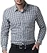 Slim Fit Dress Shirts for Men Long Sleeve Plaid Formal Casual CL6299