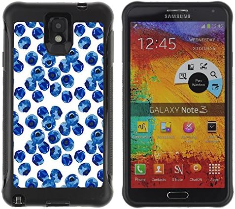 iArmor Hybrid Anti-Shock Defend Case / Blueberry Watercolor Porcelain Blue / Samsung Note 3