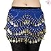 BellyRose Chiffon Dangling Gold Coins Belly Dance Hip Scarf, Vogue Style
