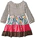 Counting Daisies Little Girls' Striped Bodice to Tiered Skirt Dress
