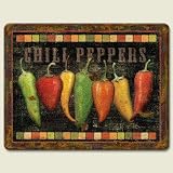 Red Hot Chili Pepper Southwestern Cutting Board Kitchen Cantina Folk Art Art NEW