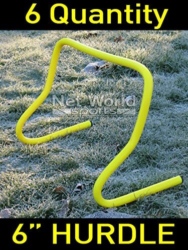 6" SPEED HURDLES [Set of 6] - Football/Soccer/Multi Sport Speed Training