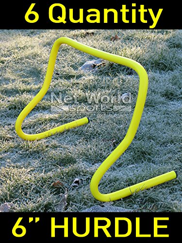 6" SPEED HURDLES [Set of 6] - Football/Soccer/Multi Sport Speed Training