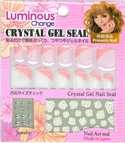 板橋瑠美ネイルシール◇20%OFF 【LN-01】 ピンクレースフラワー