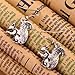 YAZILIND Nice Cute Tibetan Silver Fluffy Tail Squirrel Ear Wire Hook Dangle Earrings