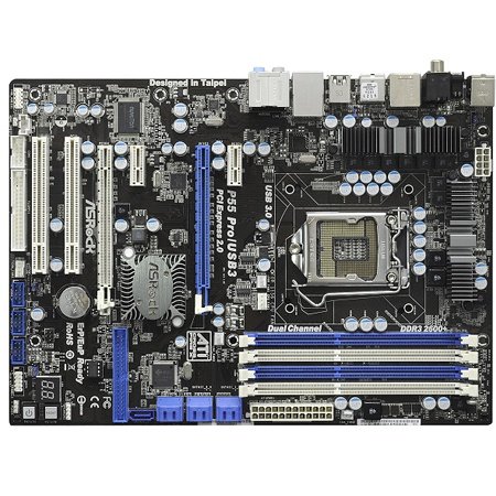 ASRock Intel P55/ATI CrossFireX & Quad CrossFireX/USB3.0/A&GbE/ATX Motherboard P55 PRO/USB3